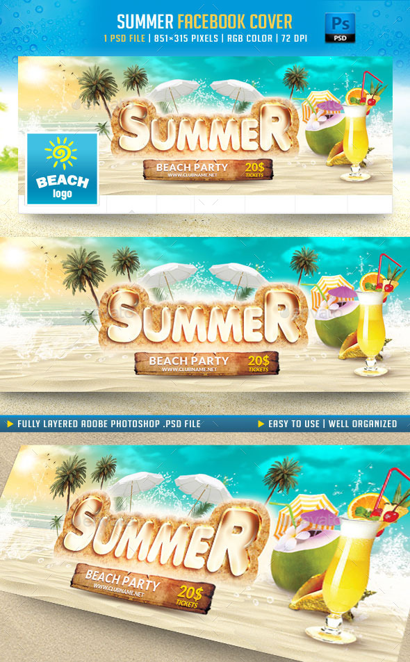 Summer Facebook Cover By Briell Graphicriver