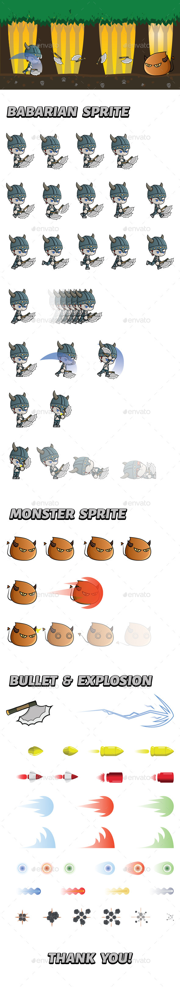 Babarian Sprite - Sprites Game Assets