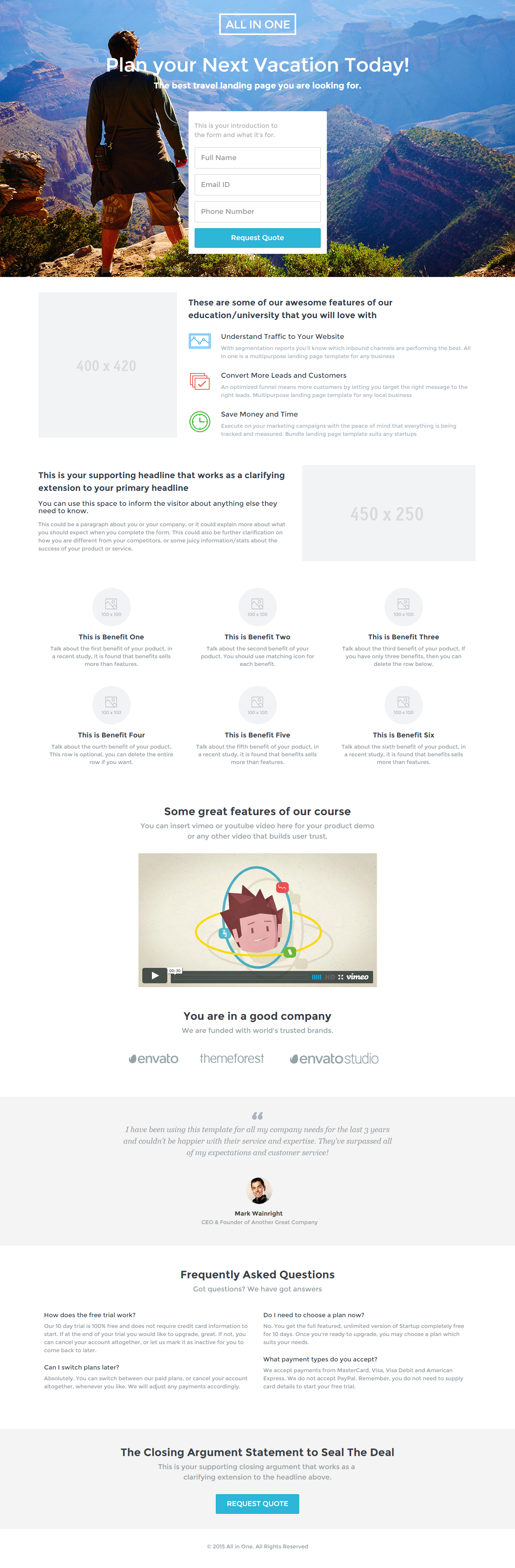 Multipurpose ... - Landing One Page by Template in All