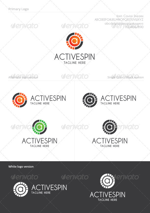 Active Spin - Letters Logo Templates