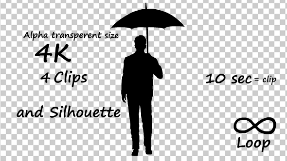 Umbrella Businessman Silhouette