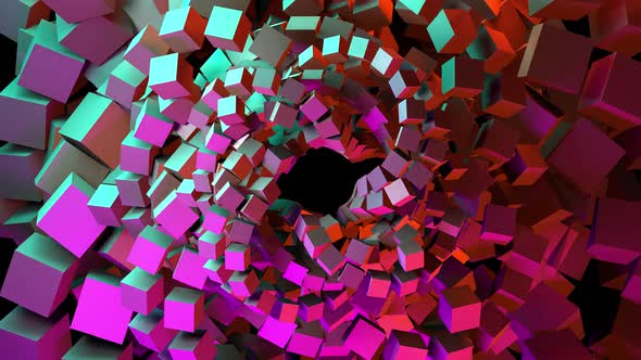 Animated Background From Cubes, Motion Graphics | VideoHive