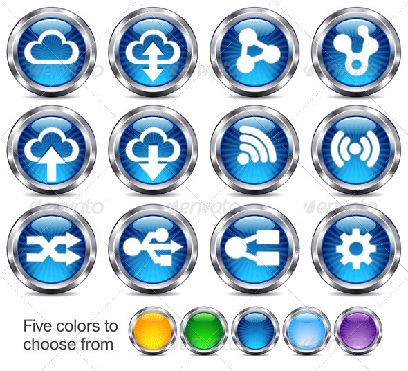 Technology Button Icons - Technology Icons