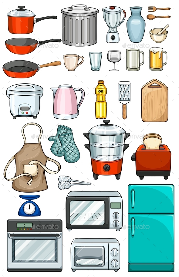Kitchen Objects by interactimages GraphicRiver