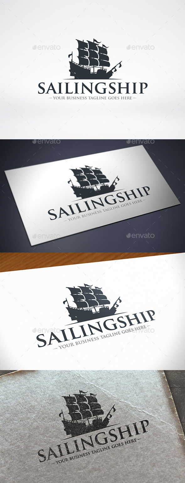 Sailing Ship Logo Template - Objects Logo Templates