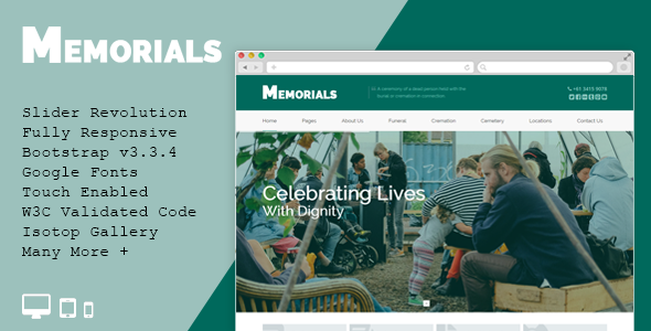 Memorials - Funeral & Cemeteries HTML5 Template - Business Corporate