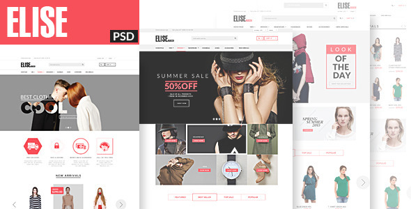 Elise - Fashion PSD Template - Fashion Retail