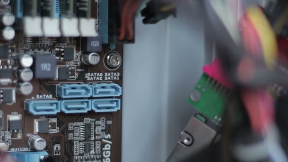 Connecting SATA Cable To The Motherboard