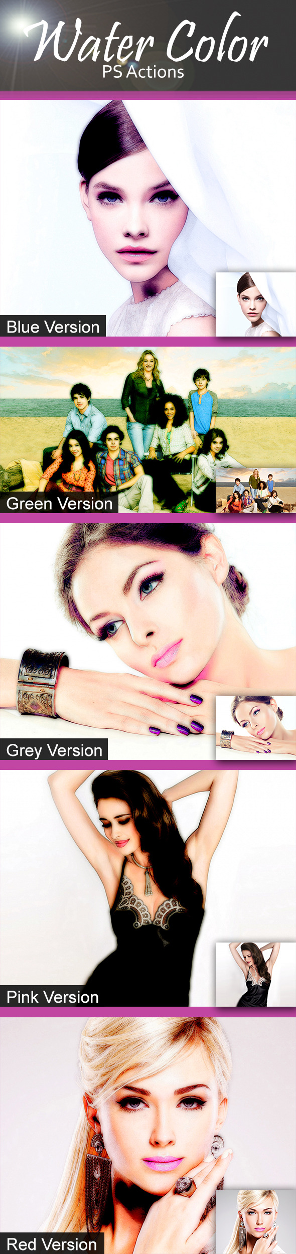 PS Water Color Actions - Photo Effects Actions
