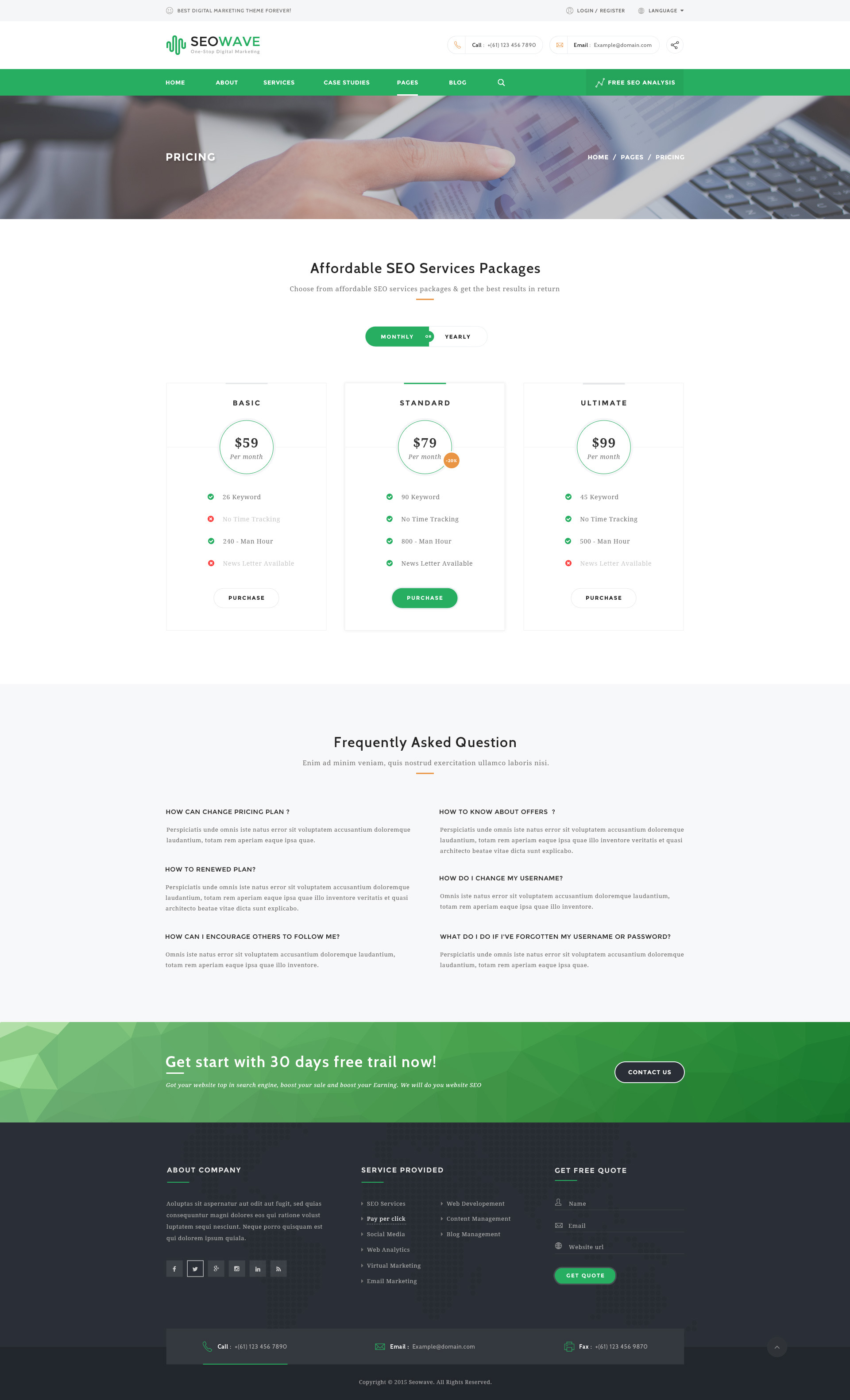 Seo Wave - Marketing PSD Template by WPmines | ThemeForest