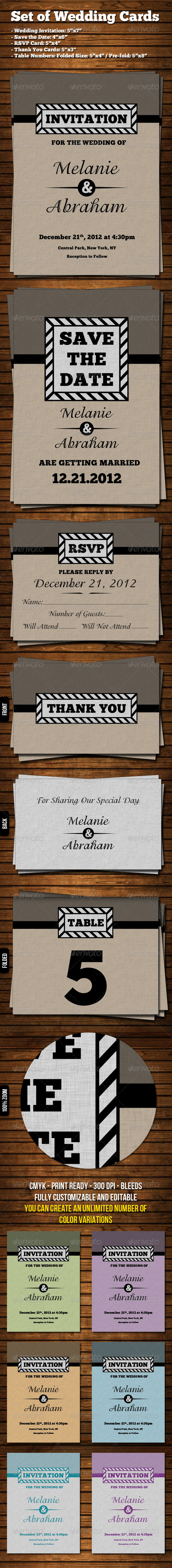 Wedding Invitation Set - Weddings Cards & Invites