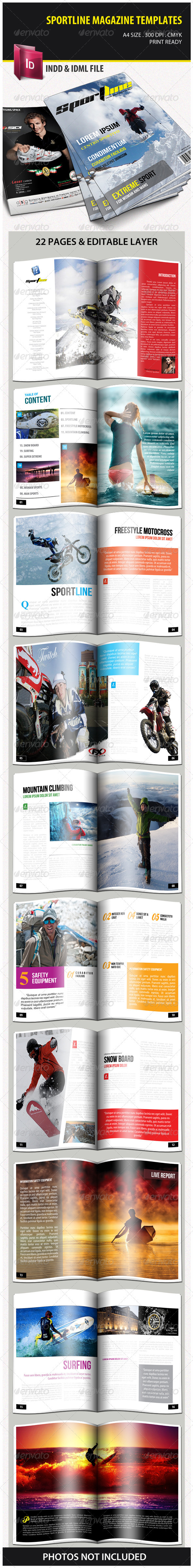 Sportline Magazine Templates - Magazines Print Templates