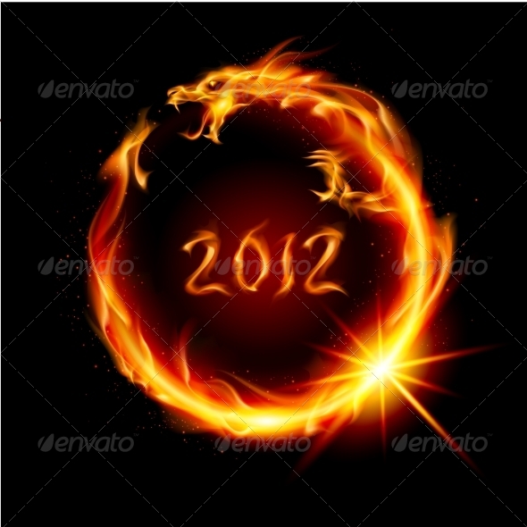Red Fiery Dragon - New Year Seasons/Holidays