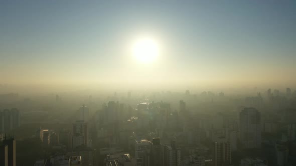 Cityscape of Sao Paulo Brazil. Stunning landscape of downtown district city. alt