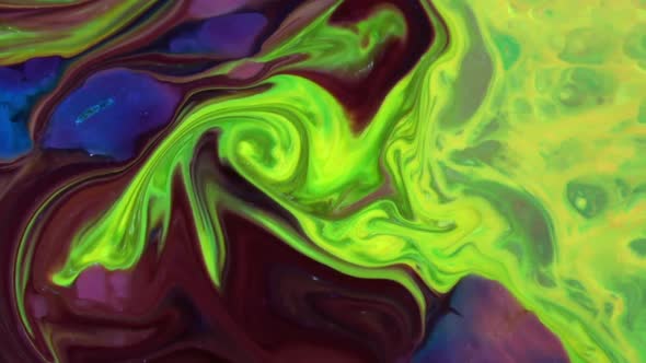 Abstract Colorful Paint Ink Diffusion Galactic Movement 5 alt