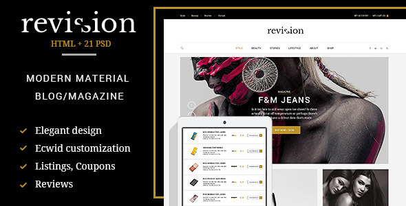 Extraordinary Revision - Elegant Material Design HTML Theme