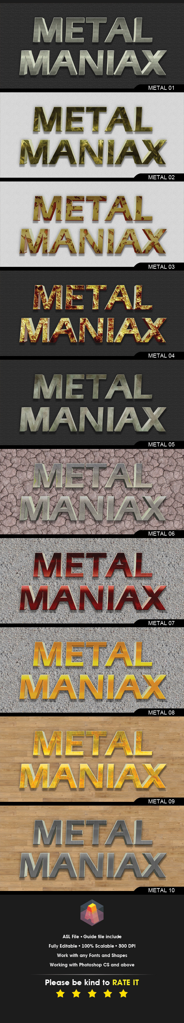 3D Metal Iron Text Styles - Text Effects Styles