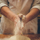 Chef kneading homemade bread. Retro colors - PhotoDune Item for Sale