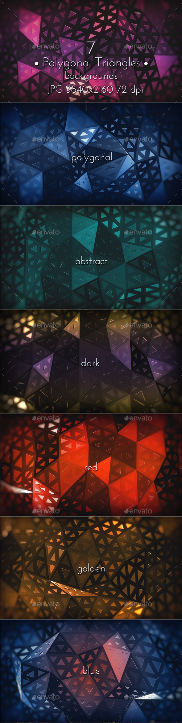 Polygonal Triangles Background