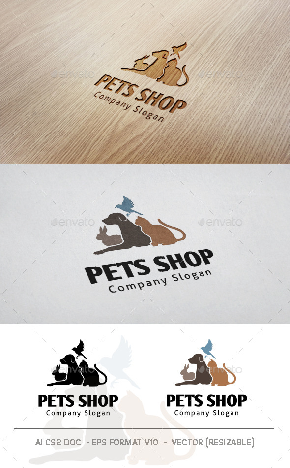 Pets Shop Logo - Animals Logo Templates