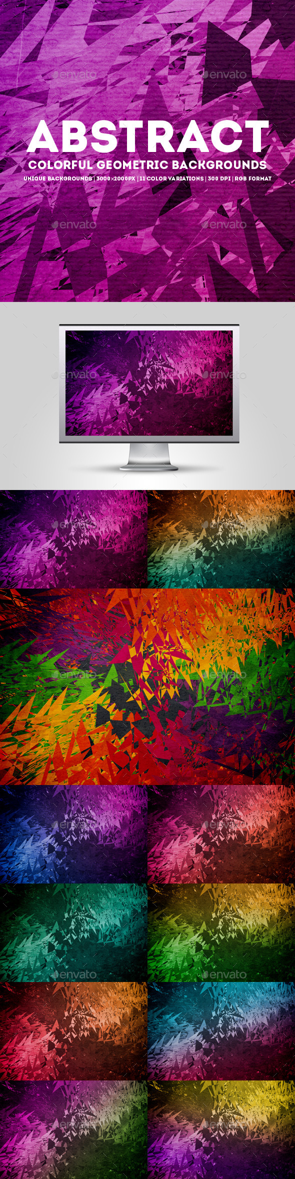 Abstract Colorful Geometric Backgrounds