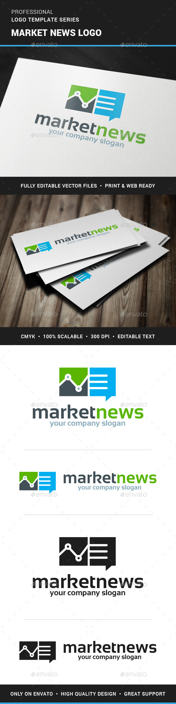 Market News Logo Template - Symbols Logo Templates