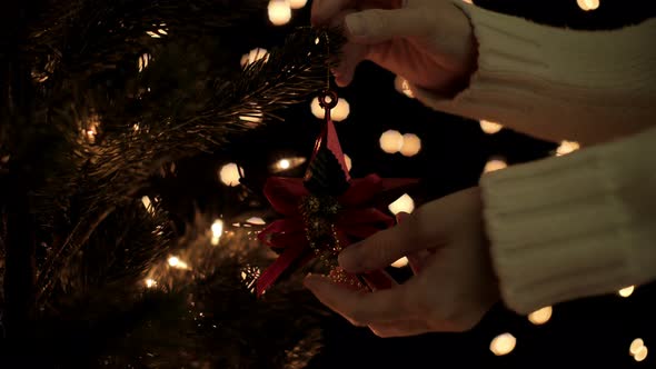 Christmas Decorating On Tree alt