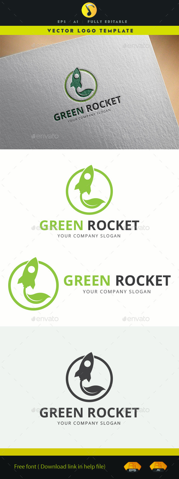 Green Rocket - Objects Logo Templates