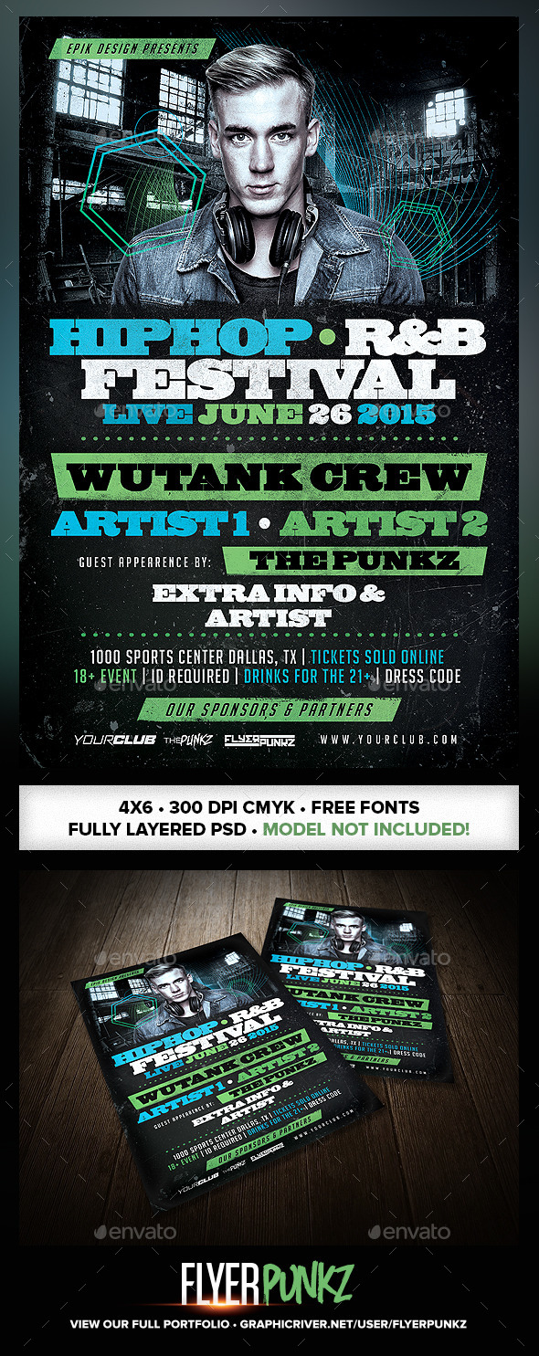 Urban Music Festival Flyer Template