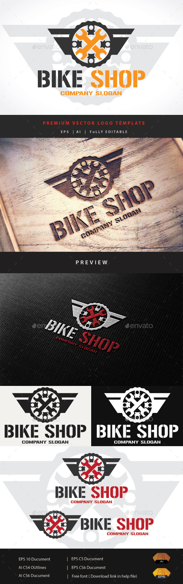Bike Shop - Objects Logo Templates