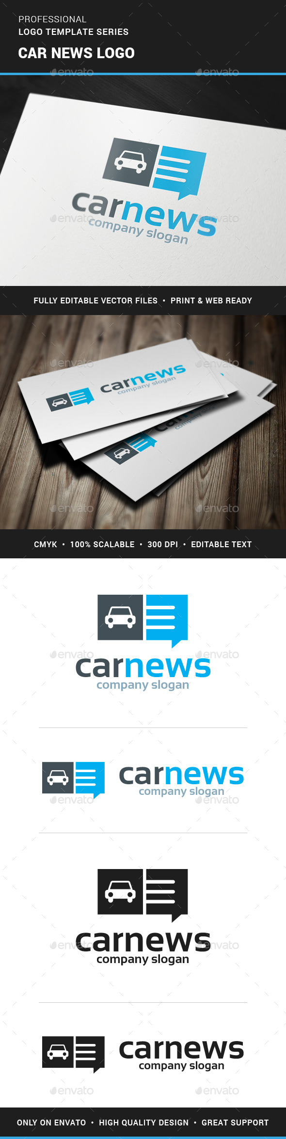 Car News Logo Template - Objects Logo Templates