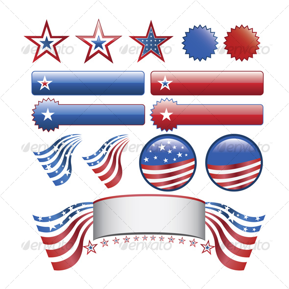 4th of July Design Elements - Seasons/Holidays Conceptual