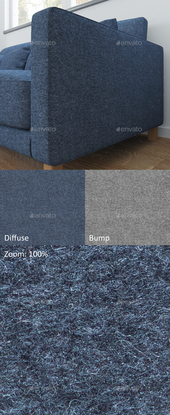 Blue seamless wool - 3Docean 11625775