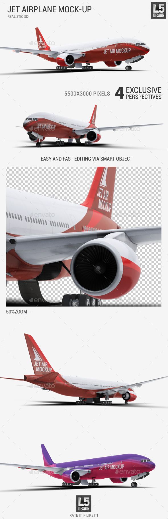 Download Jet Airplane Mock Up By L5design Graphicriver