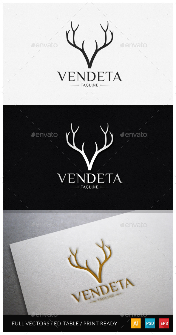 Vendeta - Letter V Logo Template - Letters Logo Templates
