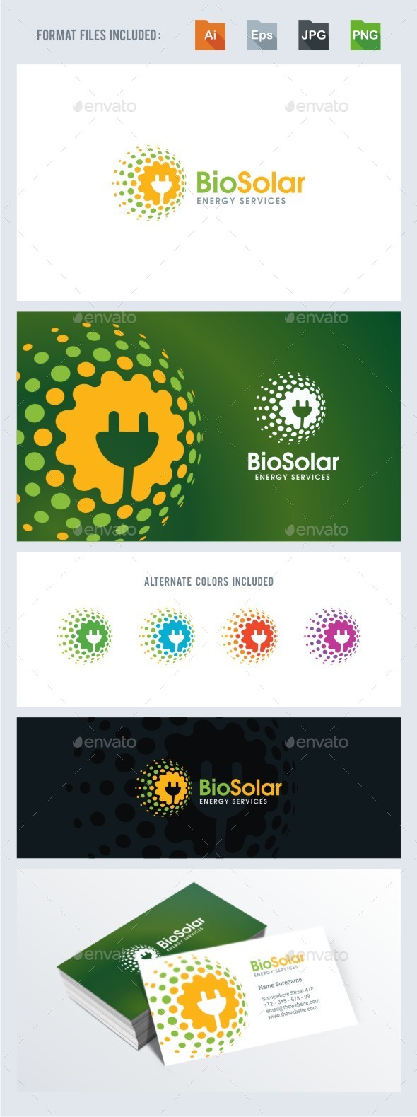 Bio Solar Energy Services - Symbols Logo Templates