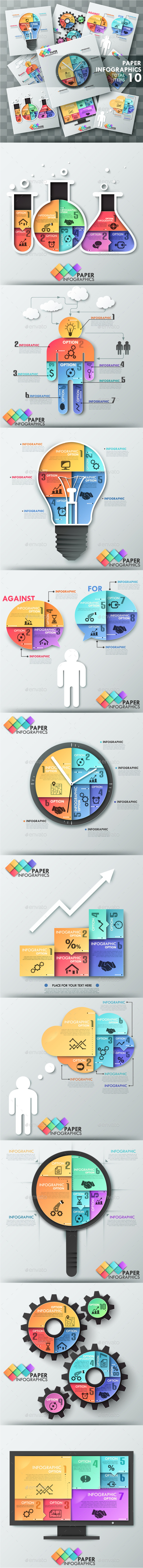 The Third Bundle. Paper Infographic Templates - Infographics