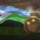 Djibouti Flag With Football And Cup Background Loop 4K - VideoHive Item for Sale