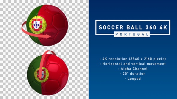Soccer Ball 360º 4K - Portugal
