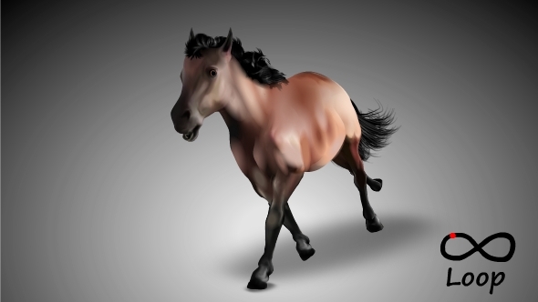 Realistic Horse Running