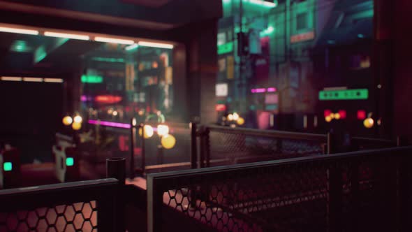 Night Scene of Japan City with Neon Lights alt