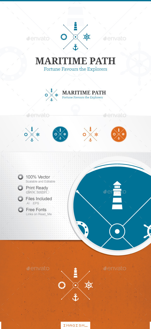 Maritime Path Logo - Nature Logo Templates