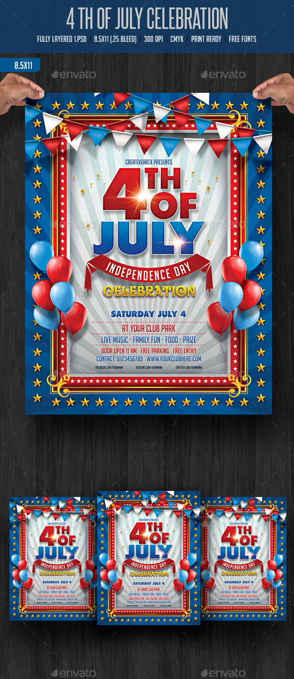 4th of July Celebration - Events Flyers