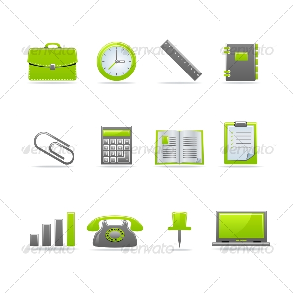 Glossy icon set 2 - Business Icons
