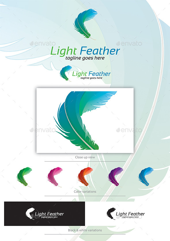 Light Feather - Nature Logo Templates