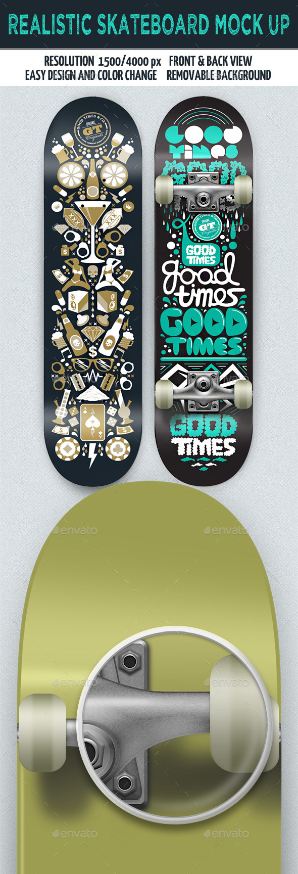 Grapulo's Skateboard Mock-Up - Miscellaneous Product Mock-Ups