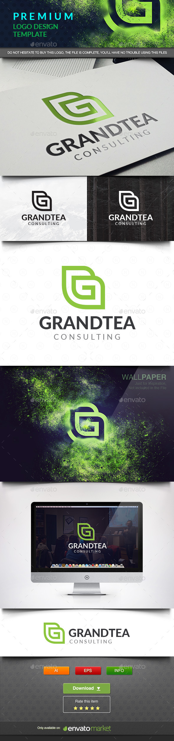 Grand Tea - Abstract Letter G - Vector Abstract