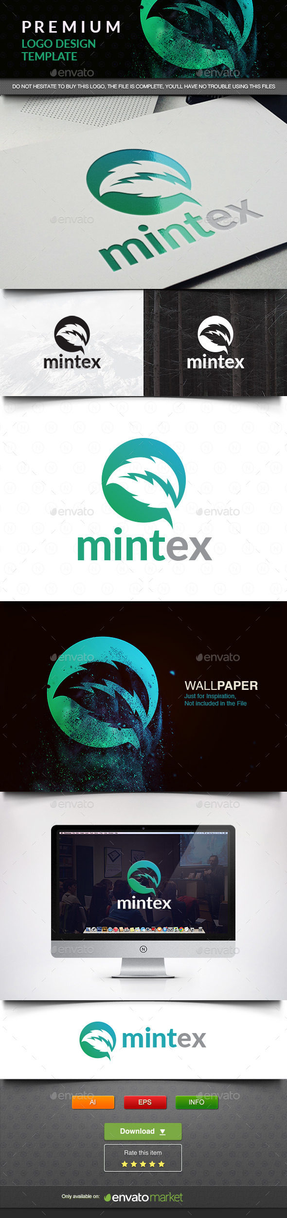 Mint Tech - Nature Logo Templates