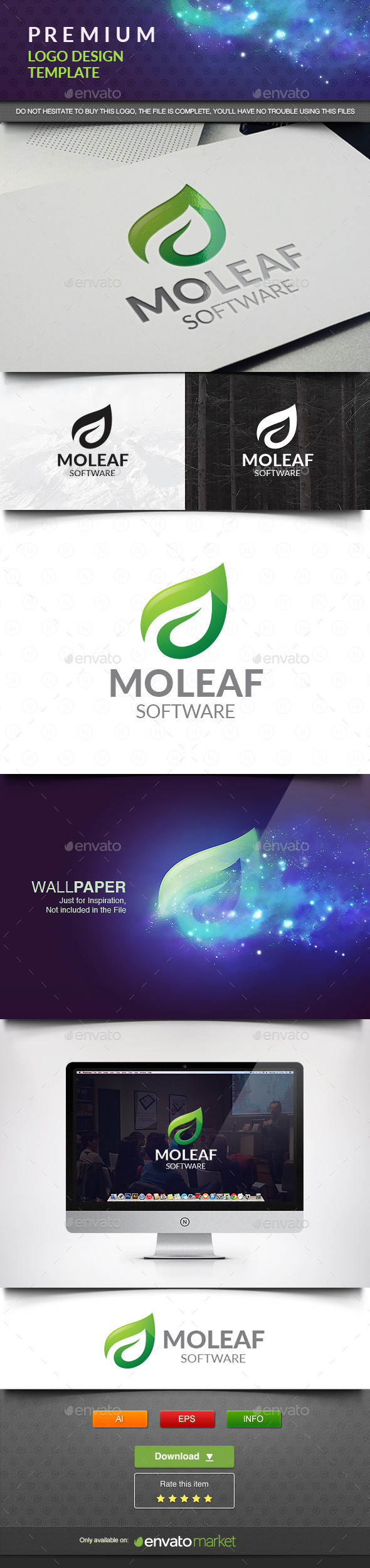 Mo Leaf - Nature Logo Templates
