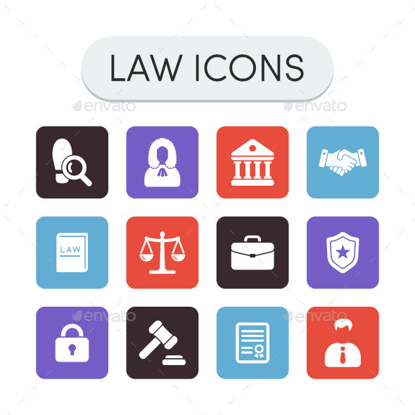 Law Icons Set - Miscellaneous Icons